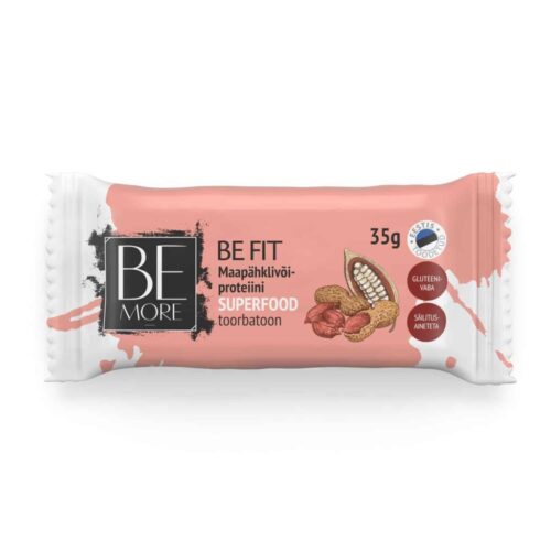 Be More Be Fit maapähklivõi-proteiini toorbatoon - 16tk
