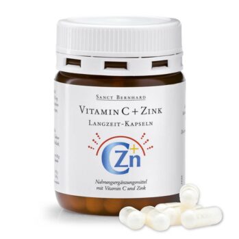 KRÄUTERHAUS SANCT BERNHARD C-VITAMIIN (300MG) + TSINK, AEGLASE TOIMEGA, 60TK / TOIDULISAND