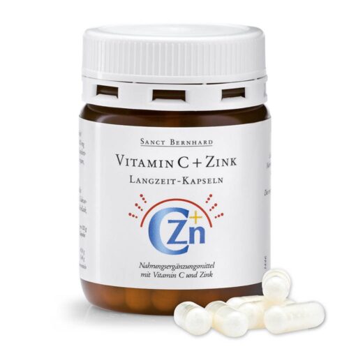 KRÄUTERHAUS SANCT BERNHARD C-VITAMIIN (300MG) + TSINK, AEGLASE TOIMEGA, 60TK / TOIDULISAND