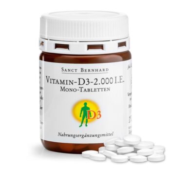 KRÄUTERHAUS SANCT BERNHARD D3-VITAMIIN (2000IU), 150 TABLETTI / TOIDULISAND