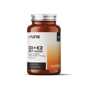 UNS D3-VITAMIIN (4000IU) + K2 (75MCG), 60 KAPSLIT / TOIDULISAND