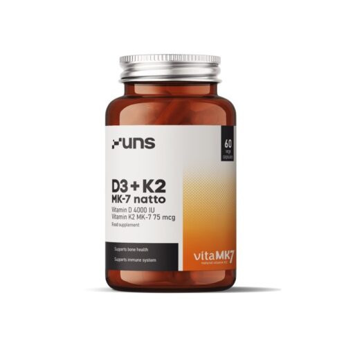 UNS D3-VITAMIIN (4000IU) + K2 (75MCG), 60 KAPSLIT / TOIDULISAND