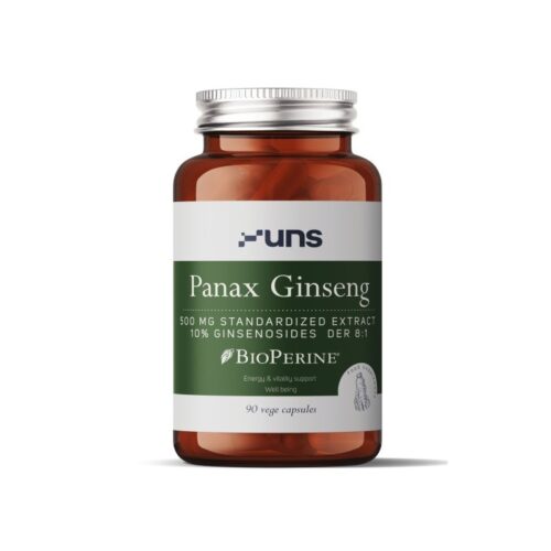 UNS ŽENŠENNI EKSTRAKT (500MG) + BIOPERIIN, 90 KAPSLIT / TOIDULISAND