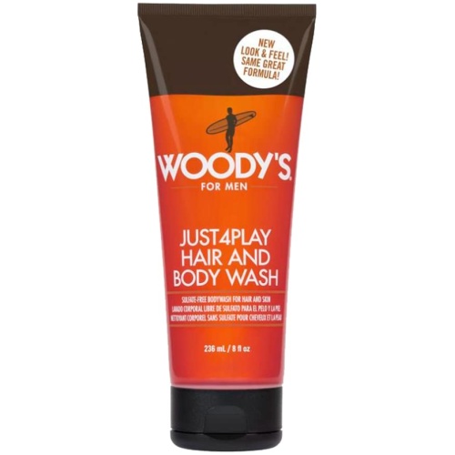 Woody’s Just4Play Hair and Body Wash 236 ml – meeste juuste ja keha pesemiseks
