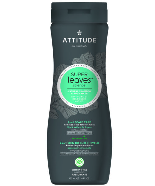 Attitude Super Leaves 2 in 1 Scalp Care Hair & Body Shampoo 473 ml