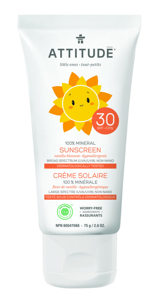 Attitude Little Ones 100% Mineral Sunscreen SPF30 Vanilla Blossom 75 g