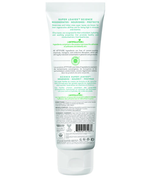 Attitude Super Leaves Nourishing Body Cream Olive Leaves 240 ml - Image 2
