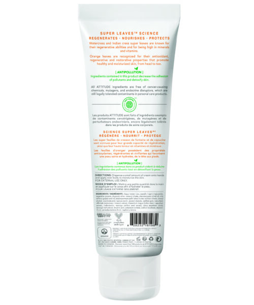 Attitude Super Leaves Energizing Body Cream Orange Leaves 240 ml - Image 2