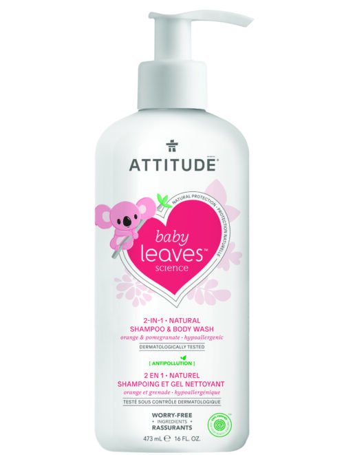 Attitude Baby Leaves 2in1 Shampoo & Body Wash Fragnance Free 473 ml
