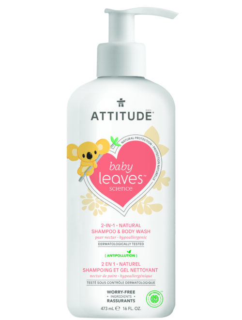 Attitude Baby Leaves 2in1 Shampoo & Body Wash Pear Nectar 473 ml