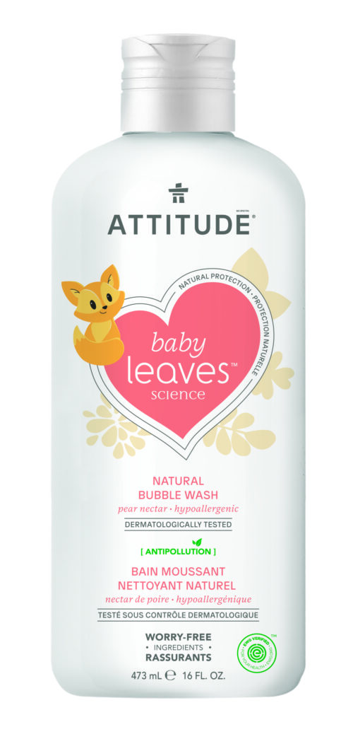 Attitude Baby Leaves Bubble Wash Pear Nectar 473 ml