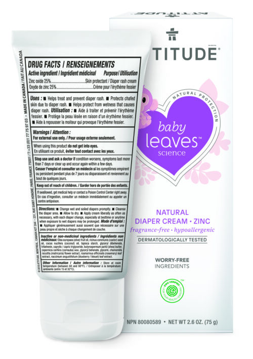 Attitude Baby Leaves Diaper Zinc Cream 75 ml - Image 2
