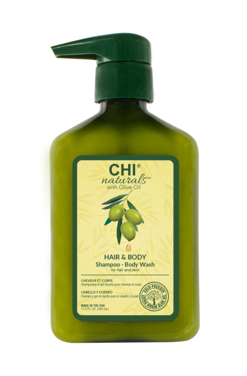 CHI Naturals with Olive Oil Hair & Body Shampoo - Body Wash 340 ml