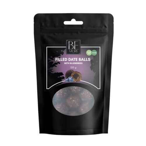 Be More täidetud datlipallid mustikatega 100 g