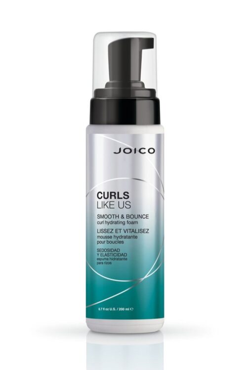 Joico Curls Like Us Smooth & Bounce Curl Hydrating Foam 200 ml – niisutav lokivaht siledate ja elastsete lokkide jaoks.