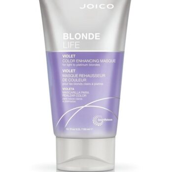 Joico Blonde Life Violet tooniv juuksemask 150 ml – neutraliseerib kollaseid toone ja niisutab blondi juukseid