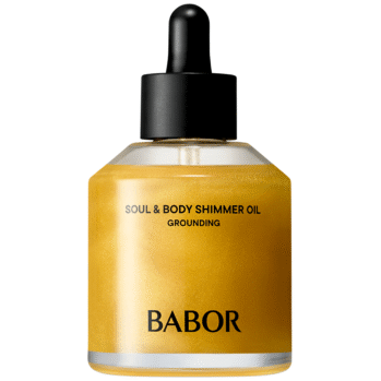 BABOR Soul & Body Shimmer Oil Grounding säraõli kehale – luksuslik kehaõli sädelusega, 100ml klaaspudelis