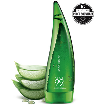 Aloe vera rahustav geel – Holika Holika 99% geel 250ml tuubis